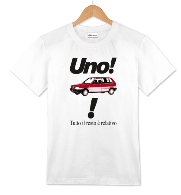 Uno! Tutto il resto è relativo rossa TSHIRT BIANCA