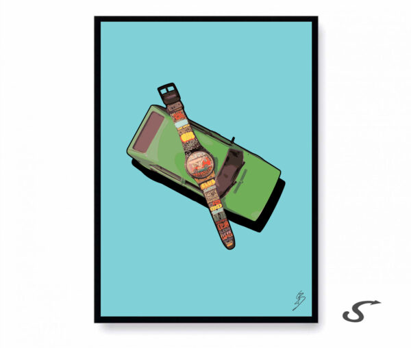 Golf verde - sfondo azzurro