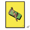 Golf verde - sfondo giallo